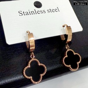 Сережки мед.сталь24К 10539 (3см)